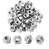 Mriuuod 100pcs 1/4-20 Hex Nuts, 304 Stainless