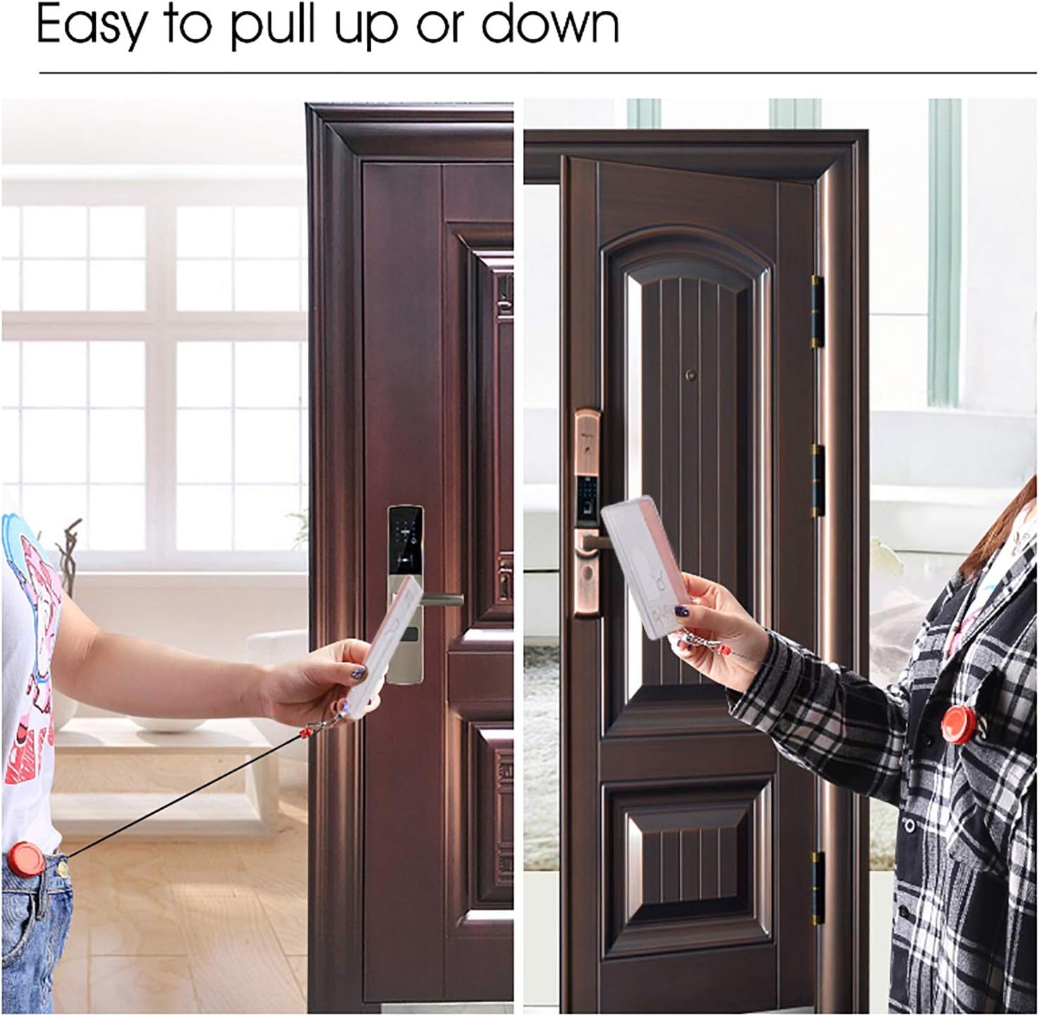 10 Pack Heavy Duty ID Badge Holder with 10 Pack Badge Holder Clip by Elimoons, Hard Plastic Clear Holder with Thumb Slots - Holds 2 Card : Office Products