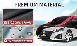 Altima Car Cover Waterproof All Weather with Red