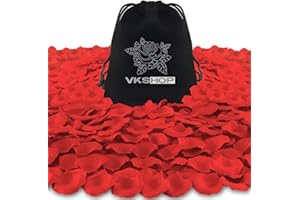 VKshop 4500 Pack Red Rose Petals,Artificial Roses Flower Petals for Romantic Night,Valentine's Day and Weddings