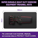 Vanexiss Treadmill Mat Heavy-Duty Exercise Floor Protector 190x85cm Black view 2