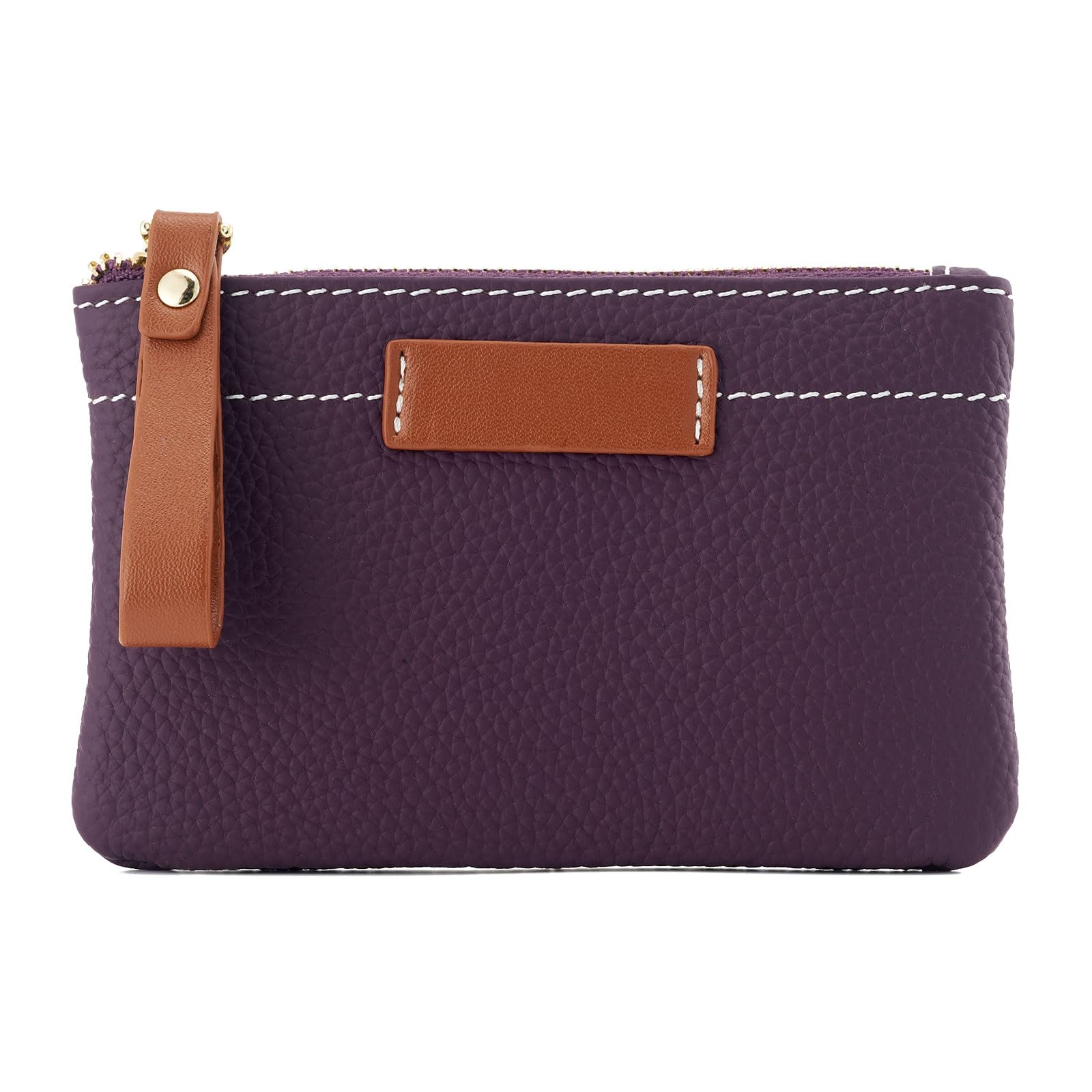 Portamonete In Pelle Multicolore Con Cerniera E Portachiavi - Mini Borsellino