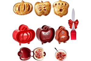 Holiday Mini Pie Mold, Dough Press Pocket Pie Molds Party Potluck Hand Pan Molds Set Pumpkin Cookie Cutters, for Halloween Ch