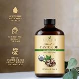 Handcraft Blends Cold-Pressed Organic Castor Oil 118 ml Glass Bottle view 4