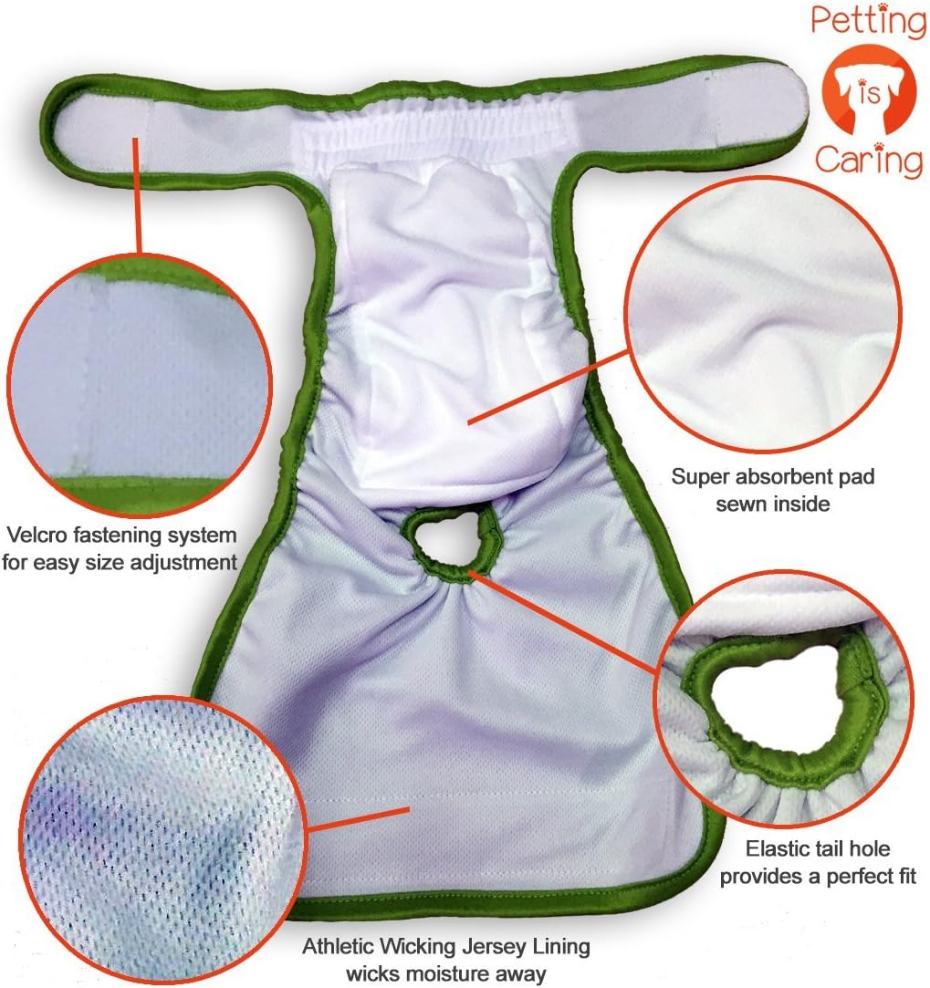 PETTING IS CARING Dog Diapers for Female Dogs 3 PACK - Image 5