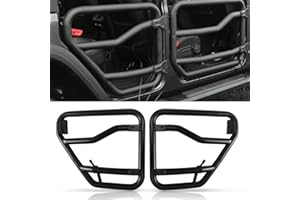 Peforway Tube Doors Half Door fit for Jeep Wrangler JL 2018-2025 /Jeep Gladiator JT 2020-2025 4 Door Offroad Tubular Trail Doors Offroad Trail Adventure - 2 Rear Doors