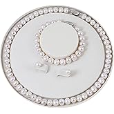 YONGMAN Freshwater Cultured Pearl Necklace Set Includes Stunning Bracelet and Stud Earrings and Gift Box Jewelry Set for Women