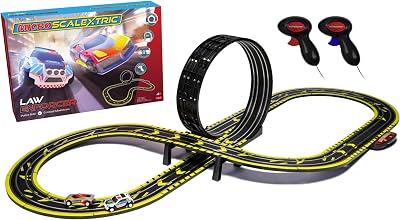 Scalextric Micro Car Race Track Set Law Enforcer 4+ Mains Powered