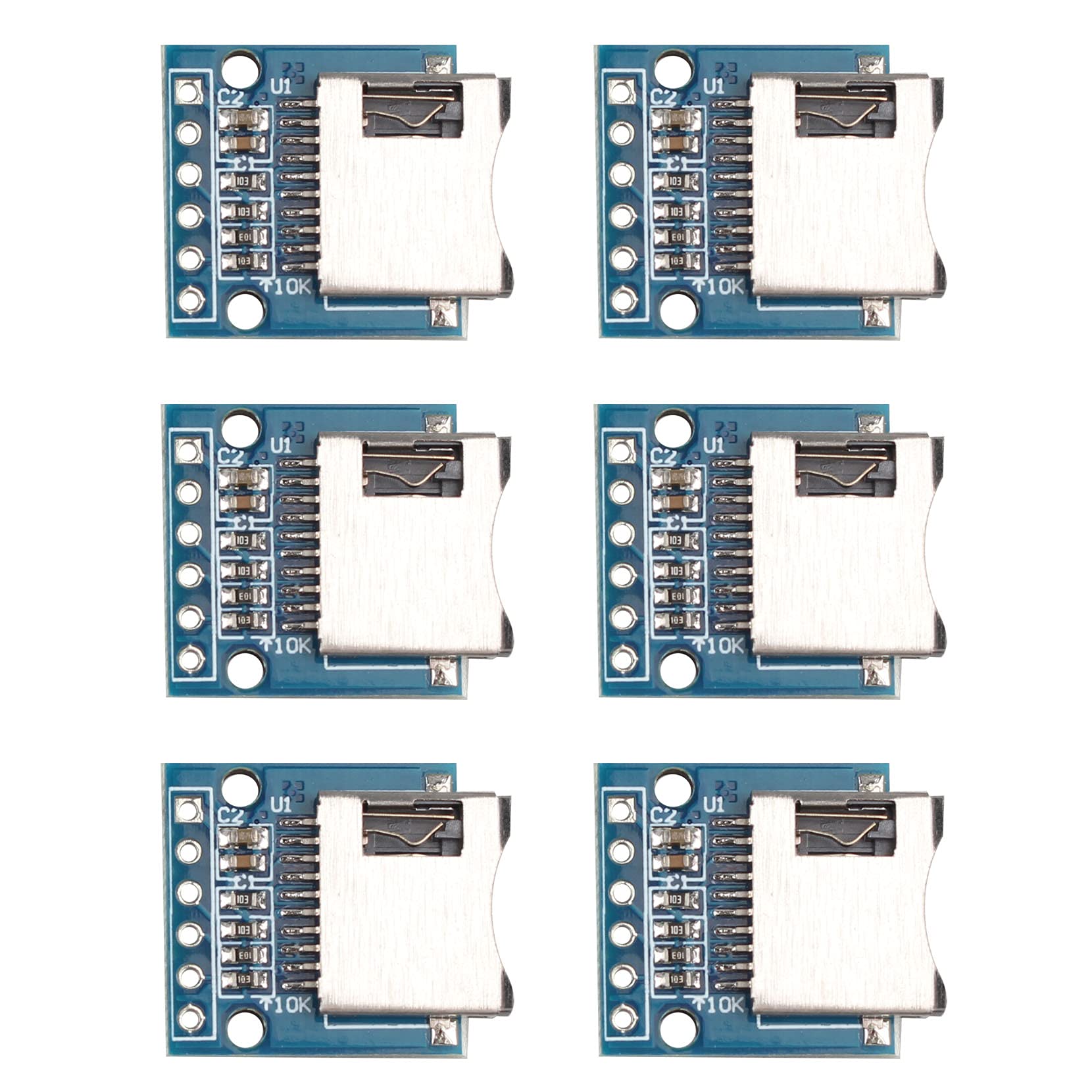 Jopto 6PCS Mini SD Card Module - Memory Shield, Micro Storage Expansion Board, TF Reader Adapter Compatible With Arduino AVR ARM