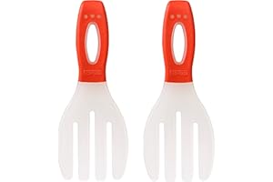 Dexas Long Handled Salad Hands, Red