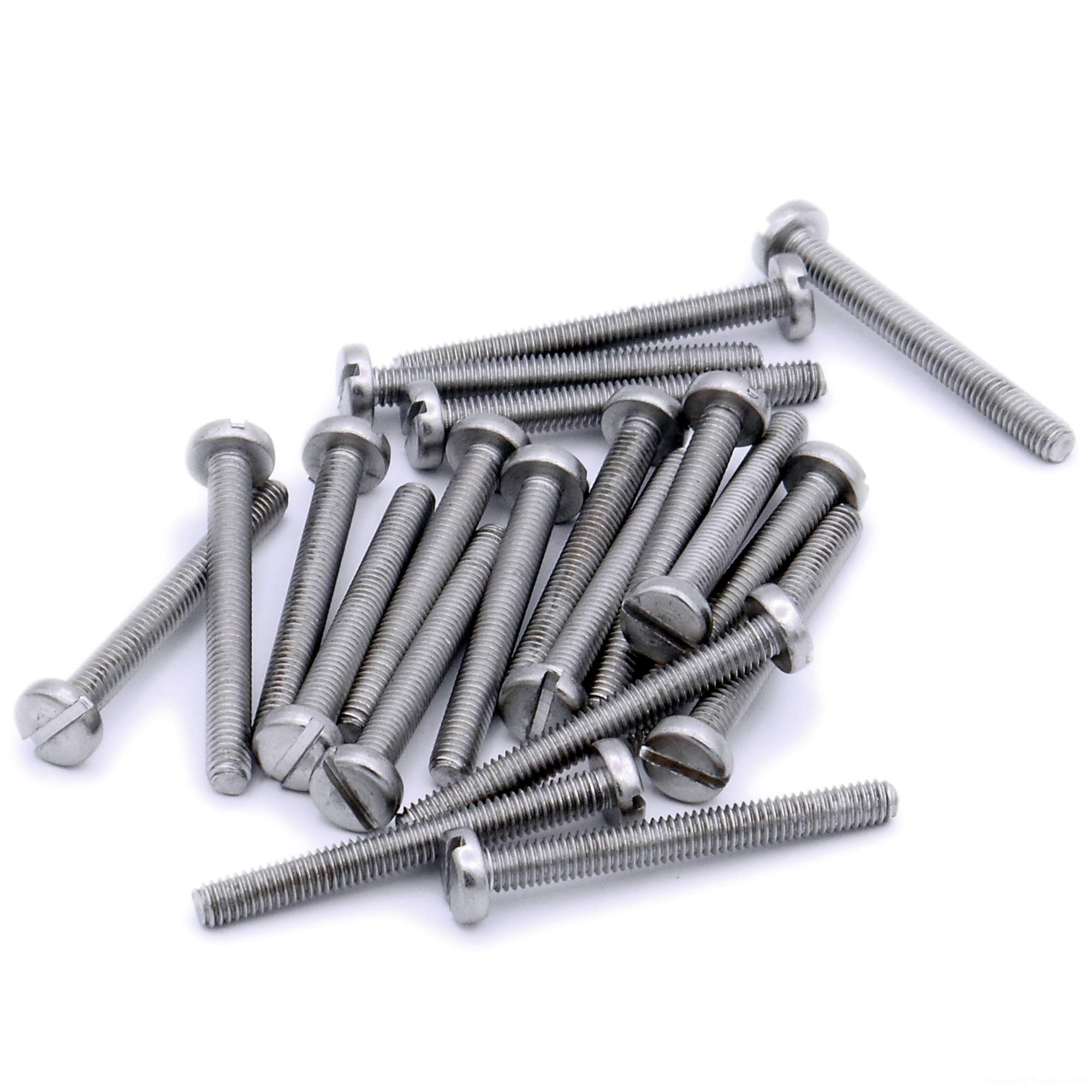 M2 (2mm x 16mm) Slot Pan Machine Screw (Bolt) - Stainless Steel (A2) (Pack of 20) — image 1
