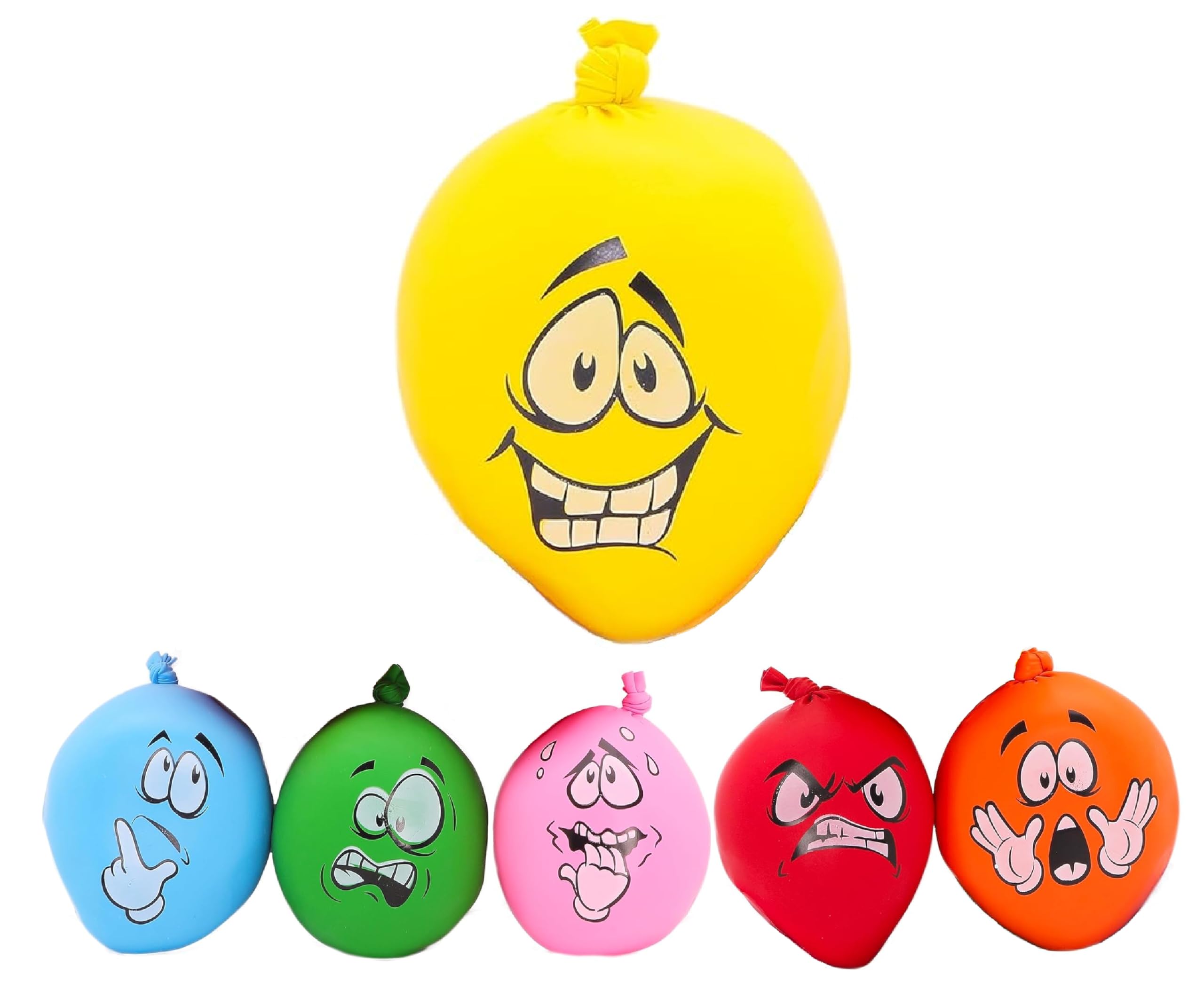 Moody Face Squishy Toy for Endless Fun and Creativity - 4 Assorted Colourful Moody Faces - Squeeze, Stretch, and Reshape for Imaginative Play - Enhance Hand-Eye Coordination and Sensory Skills