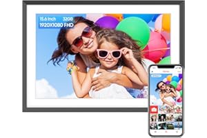 ARZOPA Digital Picture Frame 15.6" Large WiFi Digital Electronic Photo Frame with 32GB Storage, 1920x1080 FHD Touch Screen, Auto-Rotate, Share Photos or Videos Instantly via Frameo