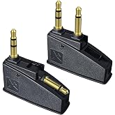 Asobilor QC45 Airplane Headphone Adapter Compatible with Bose 700 QuietComfort 2 QC3 QC15 QC20 QC25 QC35 QC35ii NC700 SoundLink SoundLinkII AE2 AE2i AE2W Headphones, 3.5mm Gold-Plated Tip (2 Pack)