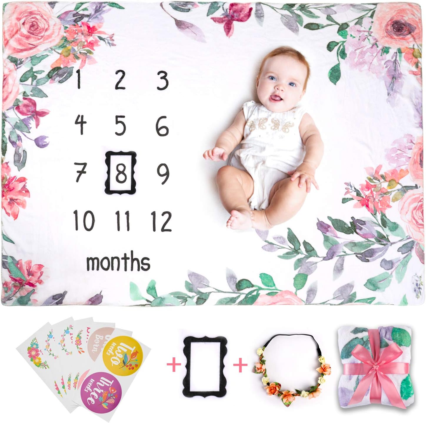 custom monthly baby blanket