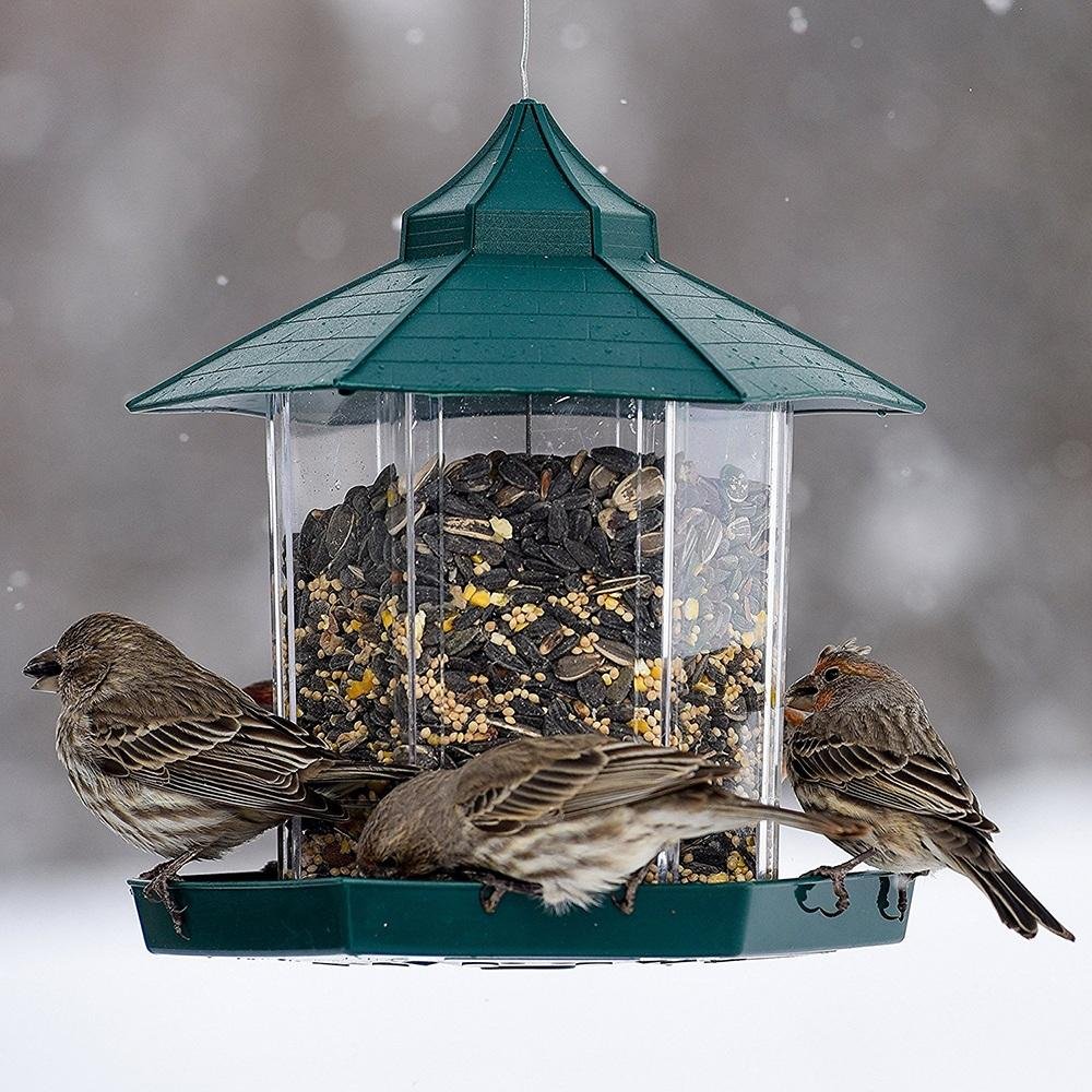 Umiwe Hummingbird Feeder Caged Squirrel Proof Bird Feeders Station