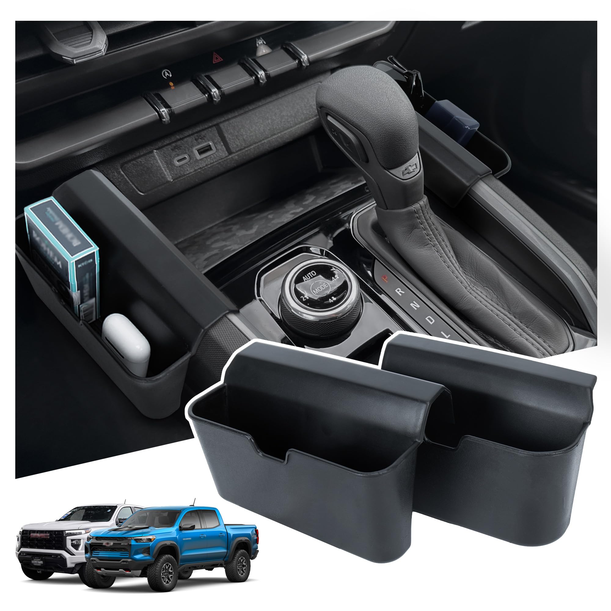 Photo 1 of Sinminou Center Console Organizer Compatible with 2023-2025 Chevy Colorado/2023-2025 GMC Canyon, Armrest Storage Box?Gear Shift Organizer Tray Interior Truck Accessories