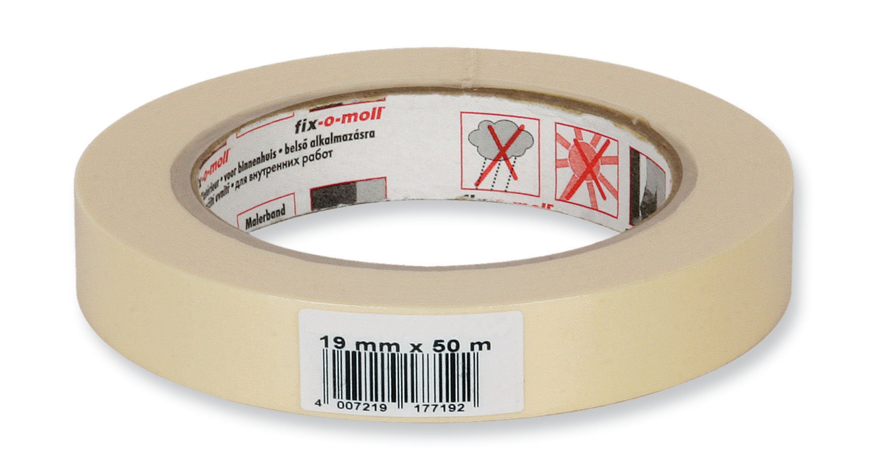 Ritterrath 3563111 Painter's Tape 50 m x 19 mm Yellow Flat