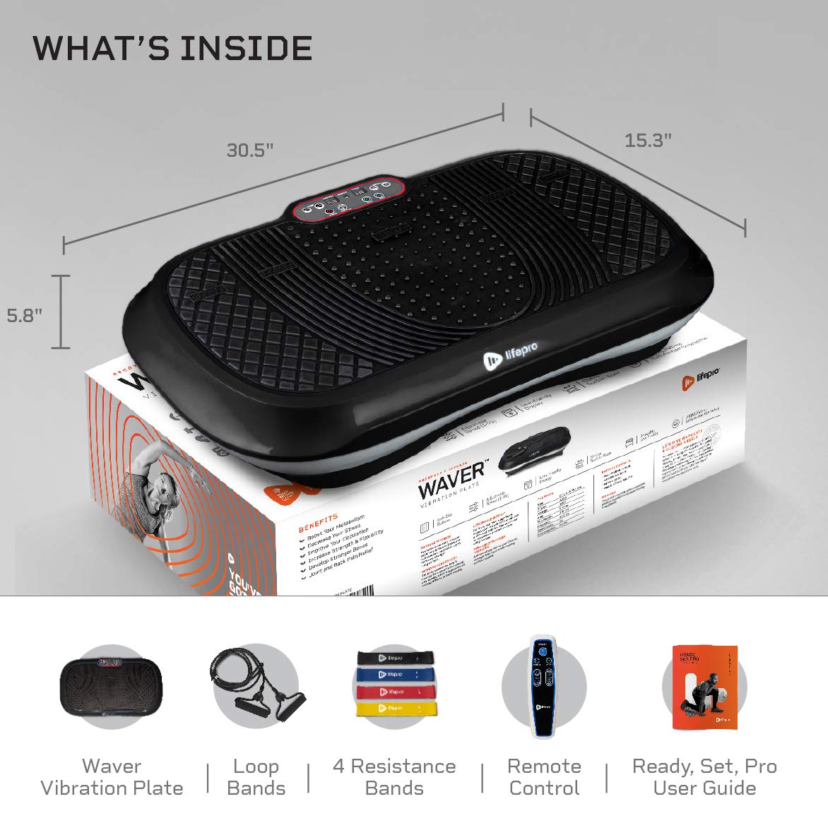 LifePro Waver Vibration Plate Exercise Machine Whole Body Workout