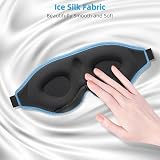 Trilancer 2026 Sleep Mask 3D Light Blocking Blue Eye Mask with Earplugs view 6
