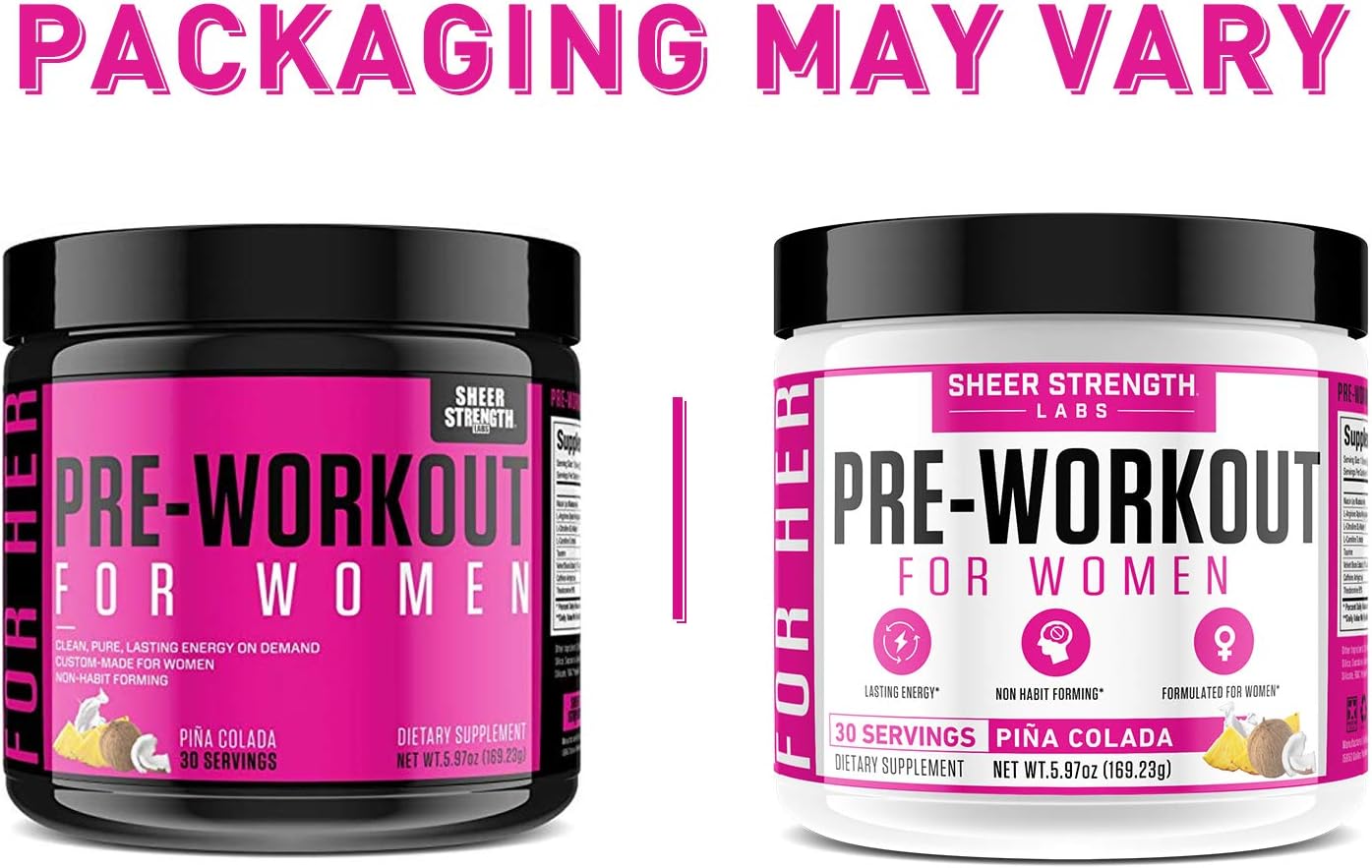 Pre Workout for Women with L Arginine (v2) - Energy, Stamina, Healthy Weight Loss | Non-GMO & Non-Habit-Forming | Nitric Oxide Booster Powder Supplement - Sheer Strength Labs, 30 Servings: Health & Personal Care