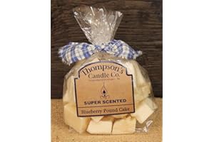 Thompson's Candle Co. BPCR Super Scented Blueberry Pound Cake Wax Crumbles – 6 oz Handcrafted Paraffin Wax Melts, Long-Lasting Bakery Fragrance, Made in the USA