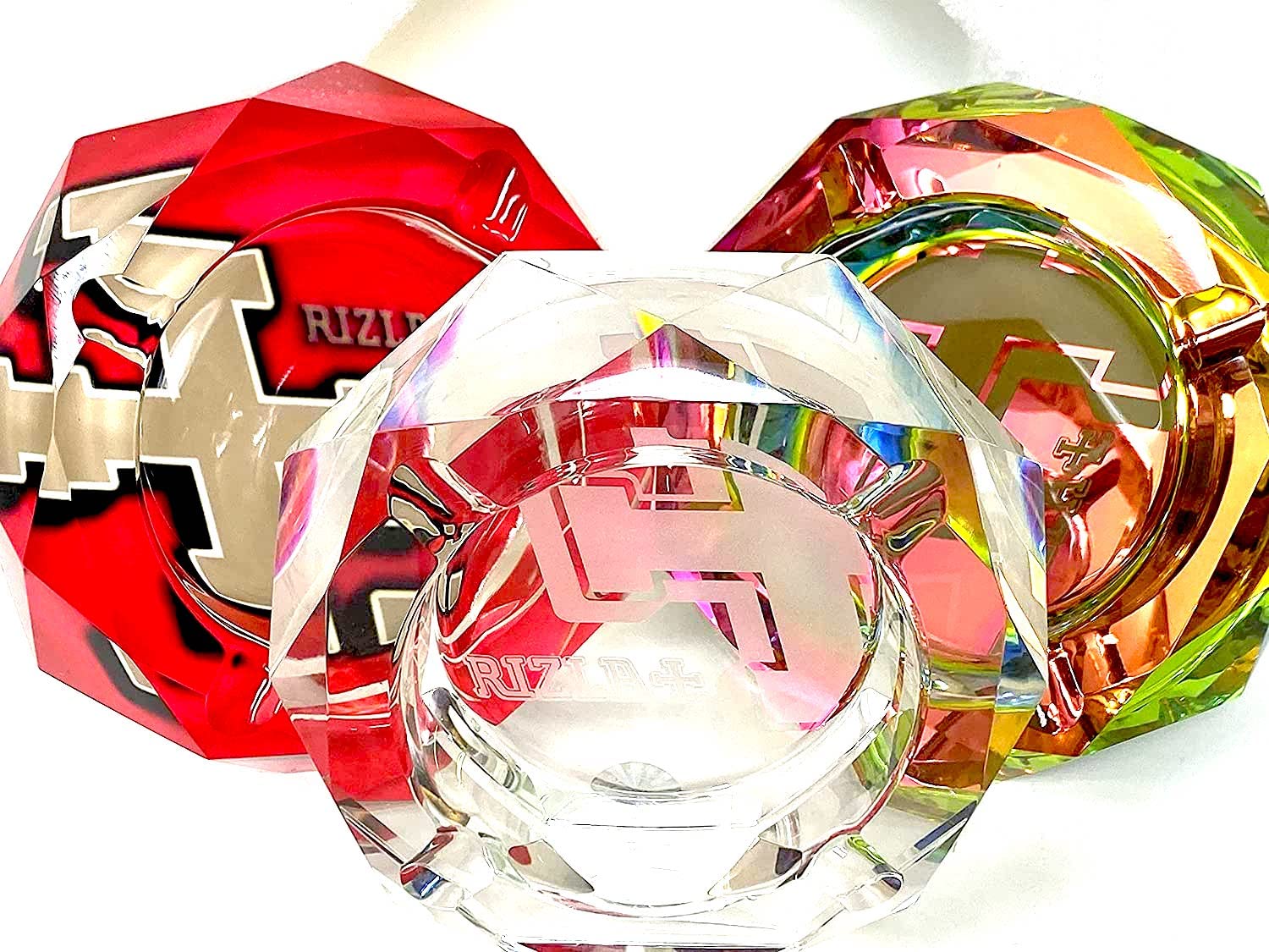 Rizla Crystal Glass Ashtray, Official Licensed Rizla Astray (Clear)