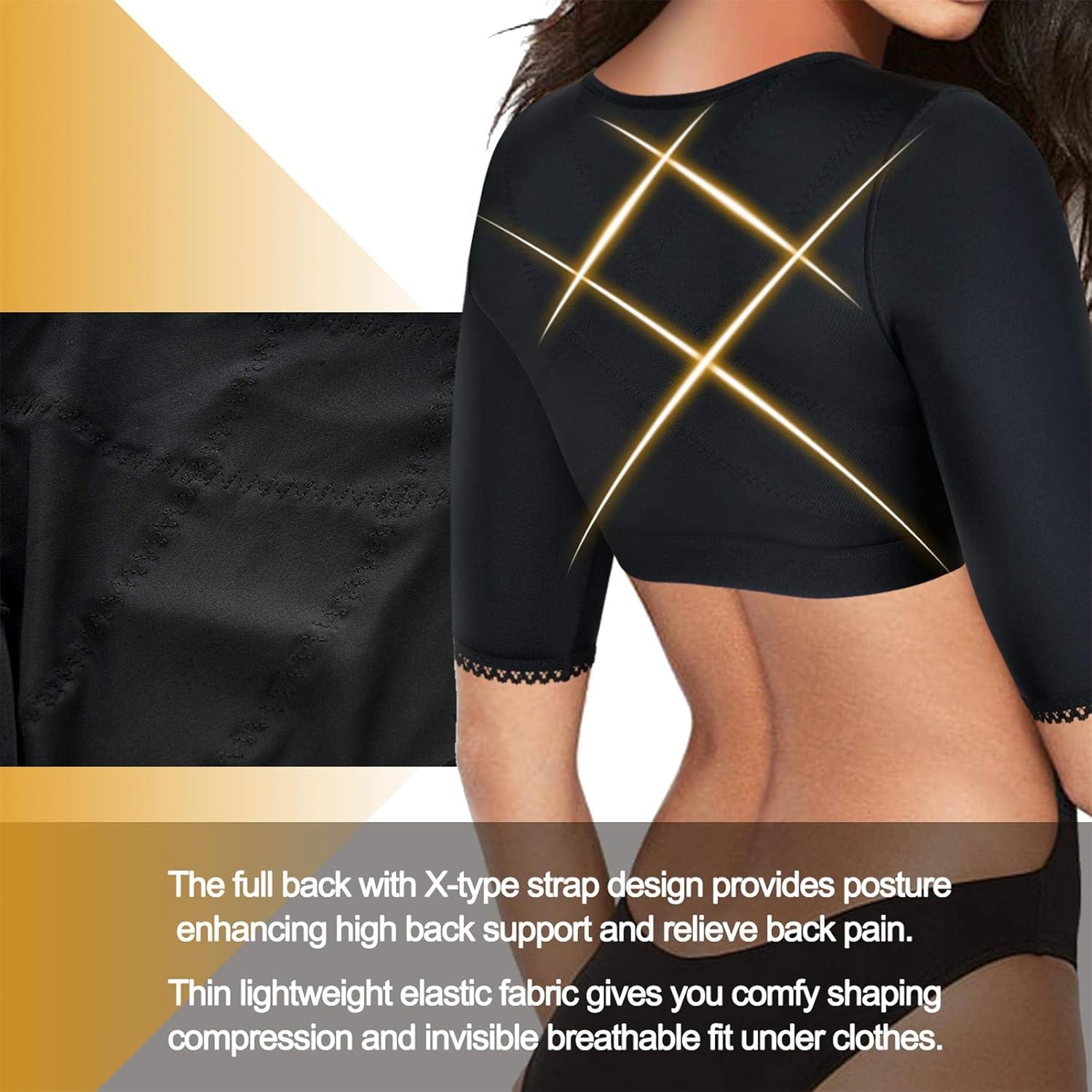 BRABIC Shaper Tops for Women Arm Compression Post Surgery Front Closure Bra Tank Top Shapewear at  Women’s Clothing store