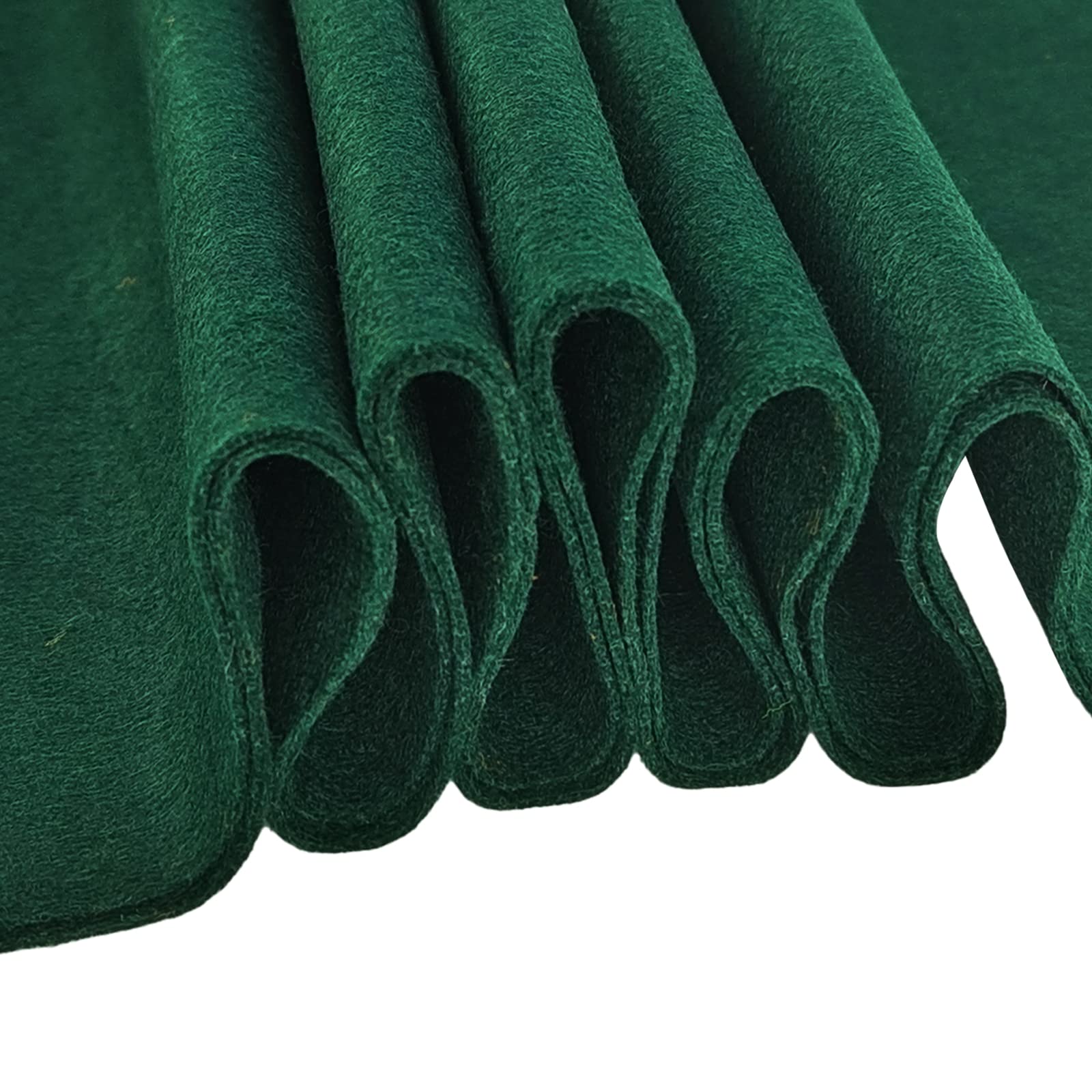 Jtnohx Colour Felt Fabric, 1.4mm Felt Sheets for Crafts, 90x90cm Soft Craft Fabric for Art and Sewing Projects(Dark Green)