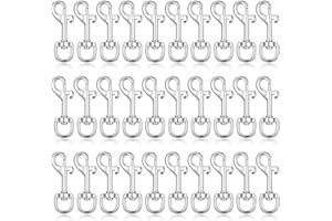 JIEYAO 30 Pcs Swivel Snap Hooks for Dog Leash, 2.8" Heavy Duty Dog Leash Clips, Pet Buckle Trigger Clip Clasp Single Ended Swivel Clip Multipurpose Bolt Snap for Keychain Camera Strap Flag Hooks Clasp