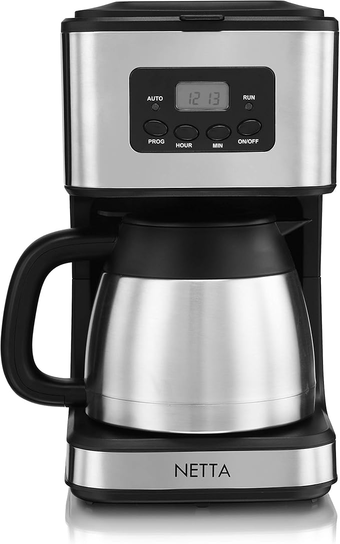 Netta 1.0 Litre Filter Coffee Machine with Insulated Jug, 8 Cup
