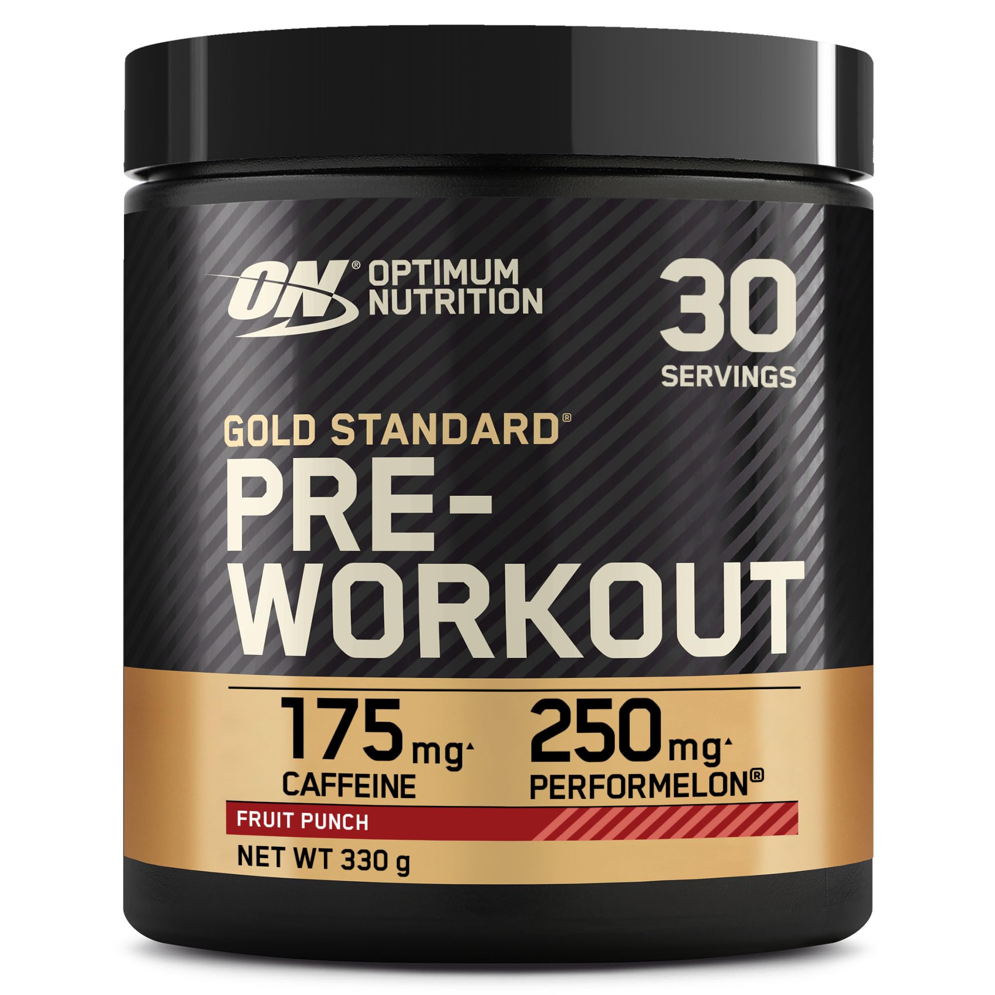Optimum Nutrition Gold Standard Pre Workout Powder, Energy Drink with Creatine Monohydrate, Beta Alanine, Caffeine and Vitamin B Complex, Nutrition Supplement, Fruit Punch Flavour, 30 Servings, 330 g — image 1