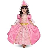 Girl's Pink Princess Child Costume | Sparkling Ball Gown Dress Tutu & Top Hat Accessory for Halloween Parties