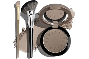 Okerker Cool Toned Contour Palette with Mirror, Taupe Grey Contour Powder for Pale Light Cool Toned Skin, Nose Contouring Bronzer Powder with Nose Face Brush