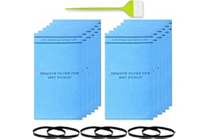 WHI-GN 12 Pack Wet Dry Vac Filter Bags Replacement for Stinger MultiFit VF2000 / WORKSHOP WS01025F / Craftsman 9-38737, compatible with Select 2-1/2-Gallon to 5-Gallon Stinger Husky Bucket Head Shop Vacuums