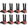 ENA Ignition Coil Pack V8 5.7 6.1 6.4 Compatible with Chrysler Dodge Ram Jeep Aspen 300 Challenger Charger Durango Magnum Commander Grand Cherokee 2005-2019 Coils for UF504 C56029129AA, Set of 8 Red