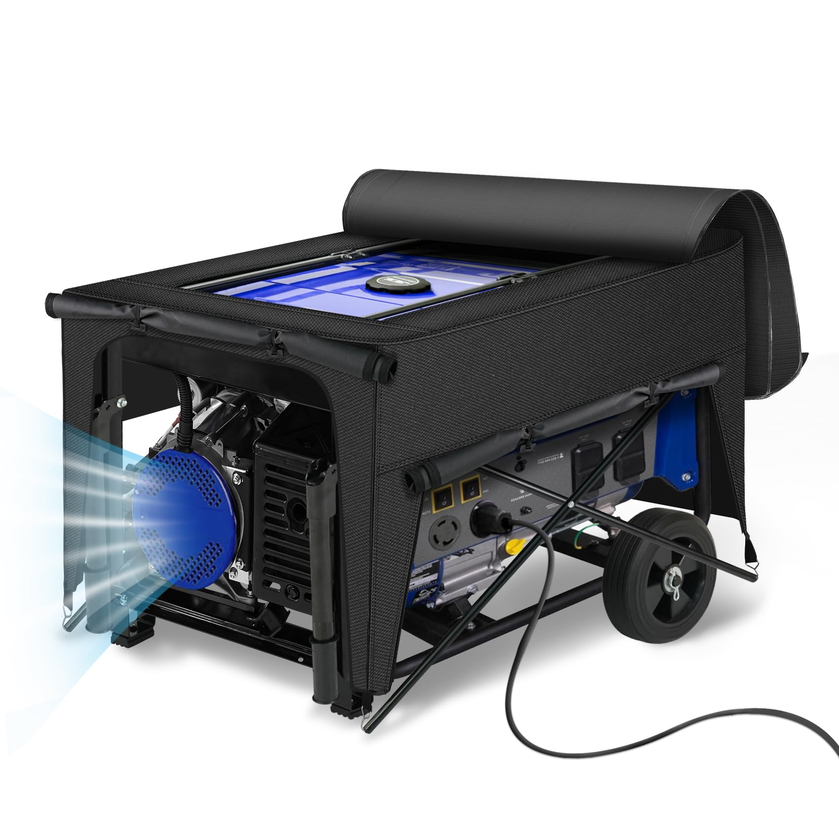 Photo 1 of *MINOR DAMAGE - USED*
Porch Shield Generator Covers Running - Heavy Duty Waterproof Generator Rain Enclosure Tent Tarpaulin Shelter for 3500w-12000w Black?Top Opening?