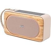 House of Marley Roots Solar Speaker - Portable Bluetooth, IP67 Water-Resistant, 14 Hr Playtime, Solar Charging, Quick Charge, Bottle Opener, Stereo Pair, Eco-Friendly Bamboo Design (Cream)