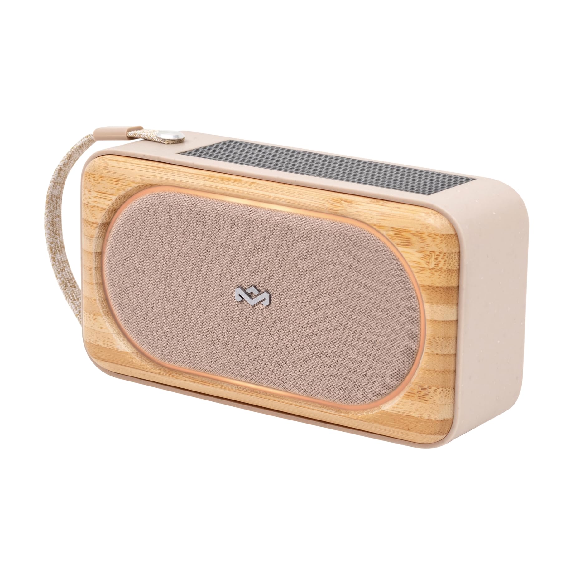 House of Marley Roots Solar Bluetooth Speaker - Small Portable Bluetooth Speaker for Travel & Outdoor, Weatherproof & IP67 Waterproof Rating, 14Hr Playtime - Wireless Speakers for Phone, Cream