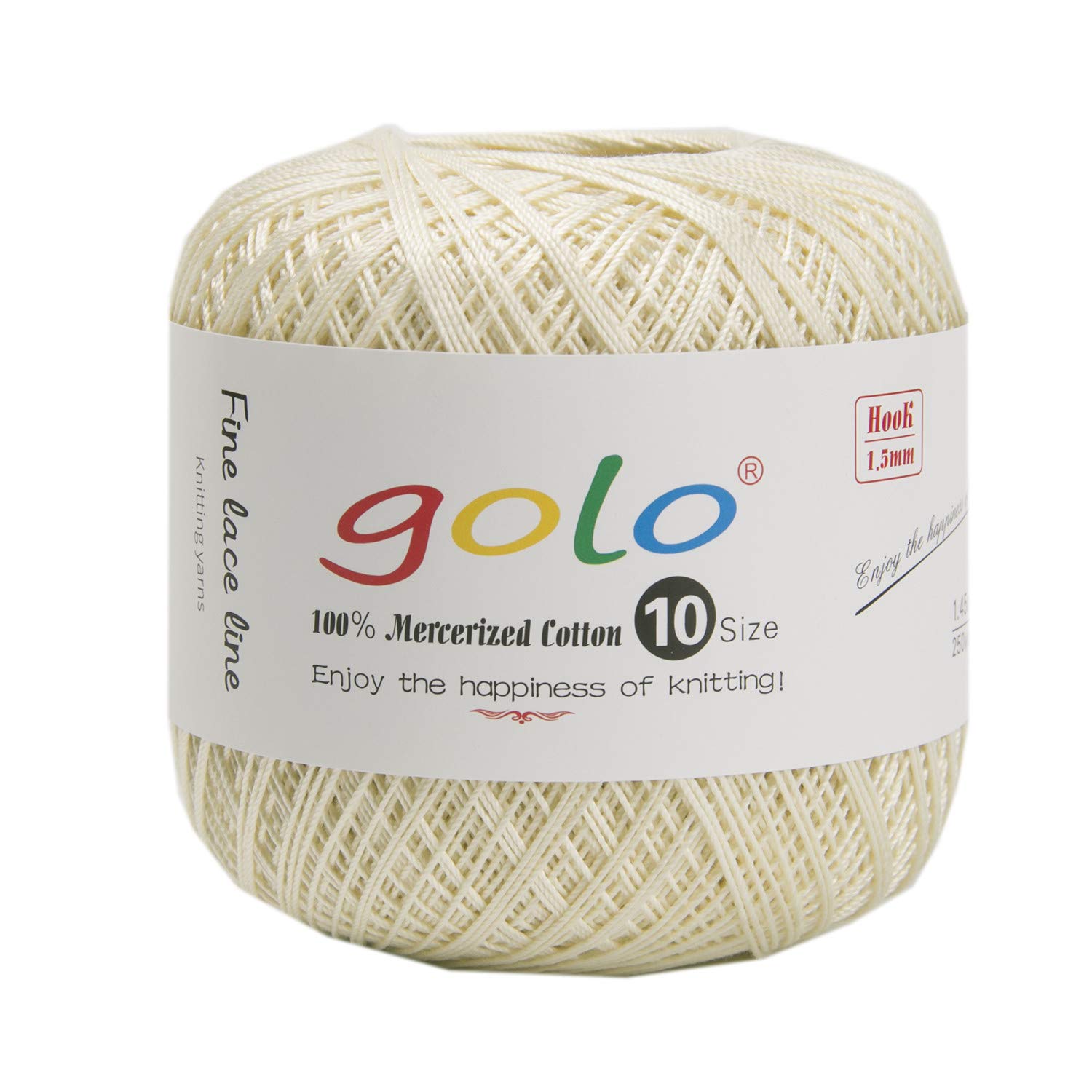 golo Crochet Thread Size 10 Yarn for Hand Knitting Crochet Yarn (Rice-804)