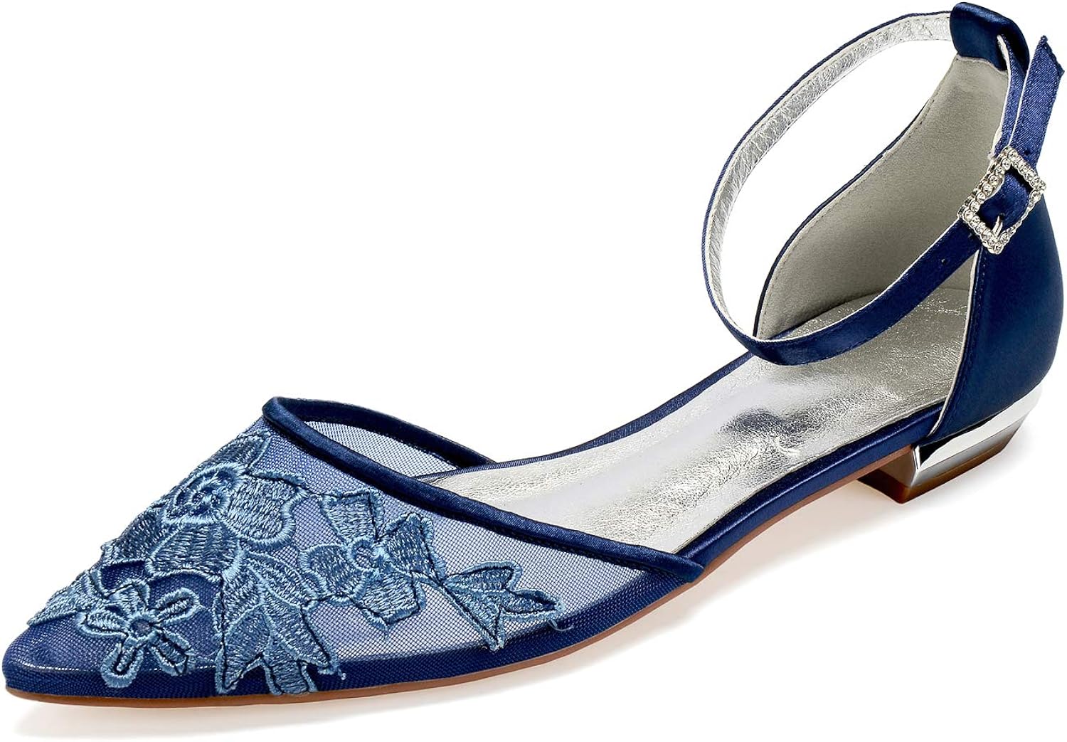 Amazon Com Marhermoso Womens Clearer Mesh Elegant Ankle Strap Wedding Dress Shoes Pumps