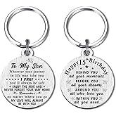 15th Birthday Gifts for Son, Inspirational Gifts for 15 Year Old Boy, 15th Birthday Gifts for Boys, 15th Birthday Keychain