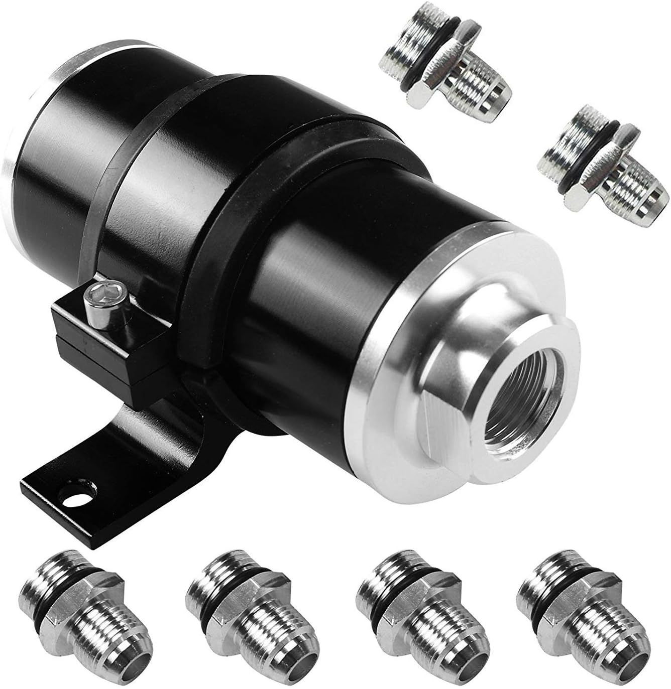 SPEEDY Universal Inline Fuel Filter – AN6 AN8 AN10, 30 Micron, Cleanable, Red