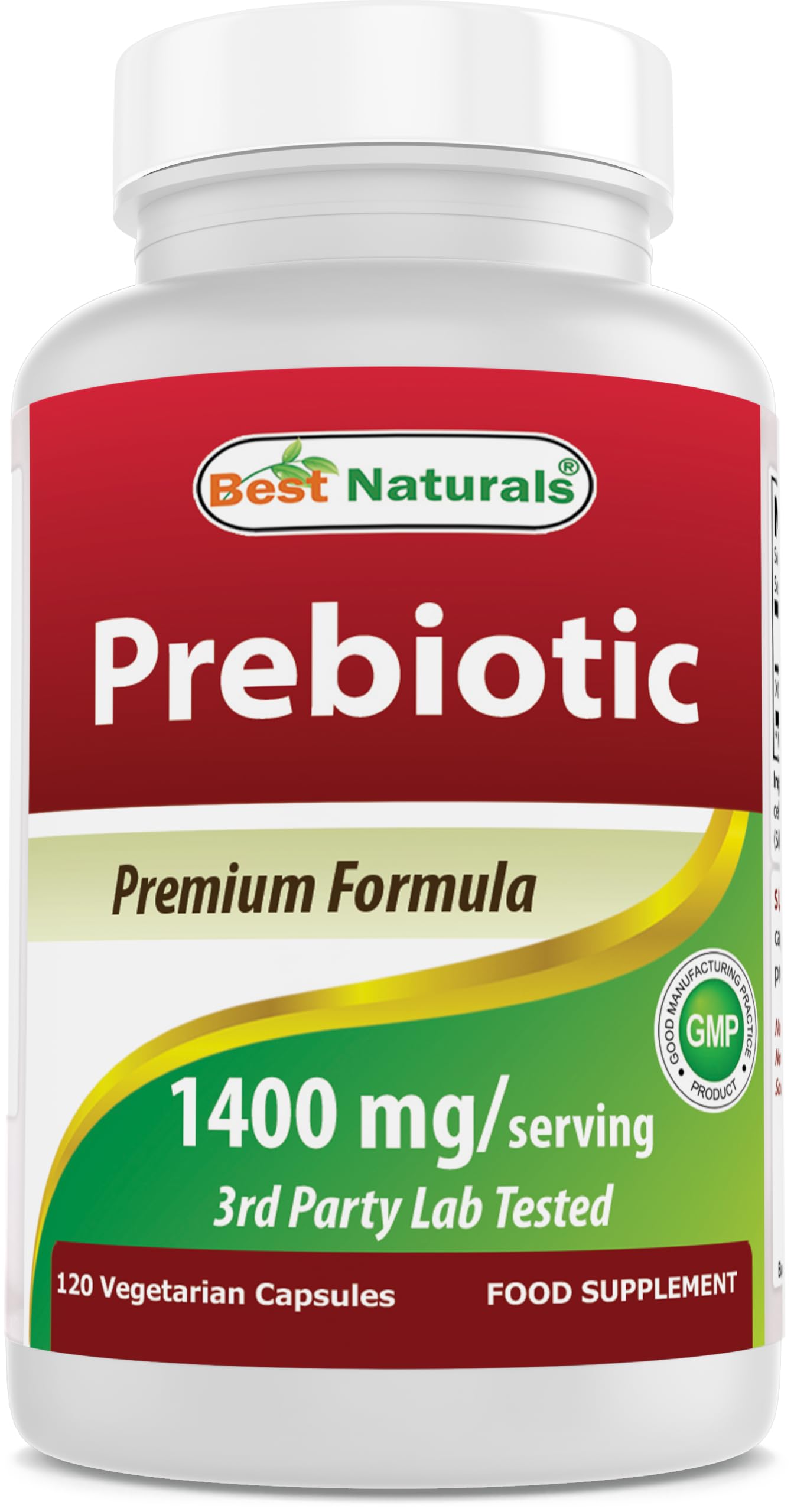 Best Naturals Prebiotics Fiber XOS (Xylo Oligosaccharide) 1400mg Serving 120 Veg Capsules