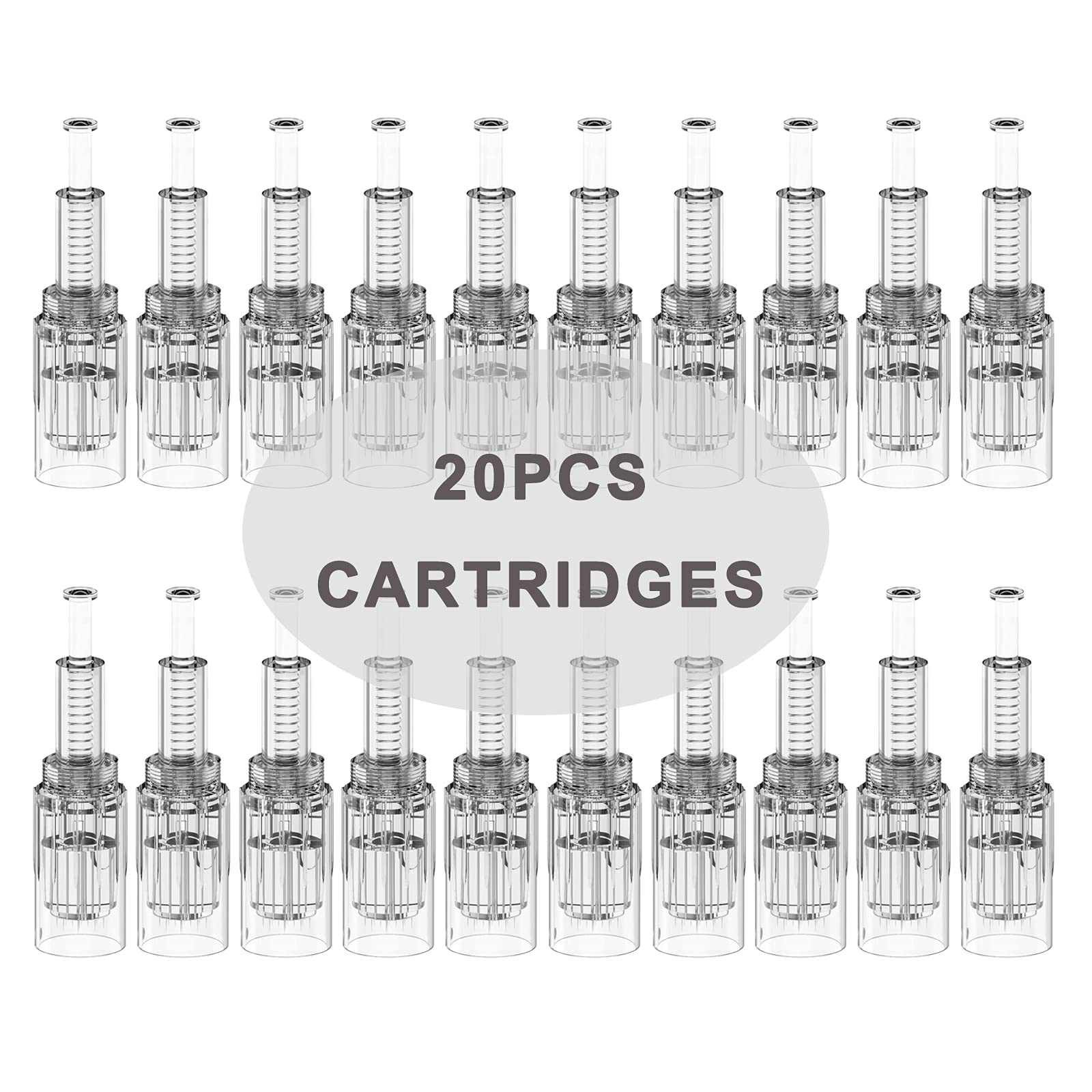 20Pcs 36 Pin Replacement Micro Needle Cartridges Microneedling Dermapen Needles Parts for Auto Electric Derma Microneedle Pen, Thread Slot 36 Pins