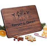 Personalized Couple Gifts For Christmas 2025, Custom Engraved Cutting Boards For Kitchen, Best Housewarming, Anniversary, Engagement and Wedding Gift for Couples, Holiday Presents for Family