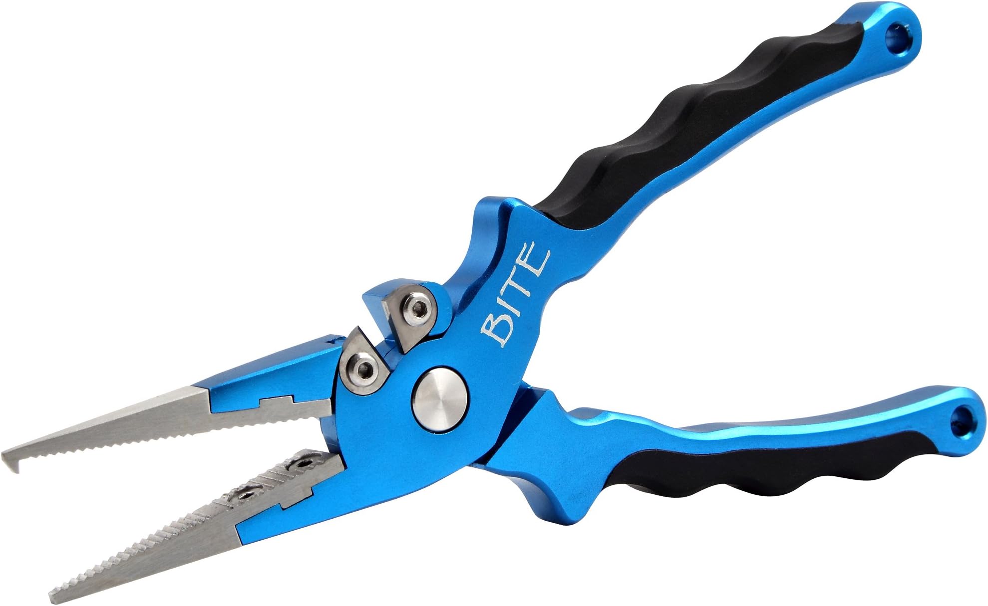 BITE FISHING TACKLE Professional Saltwater/Freshwater Fishing Pliers Hook Remover Fishing Line Cutters with Sheath and Lanyard