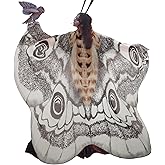 Liitrsh 2 Pcs Halloween Moth Wings Costume Butterfly Shawl Moth Wing Cape Costume Accessory with Headband, 78 x 50 Inch