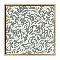 SIGNWIN Framed Canvas Wall Art Leaves Pattern Canvas Prints Home Artwork Decoration for Living Room,Bedroom - 16x16 inches