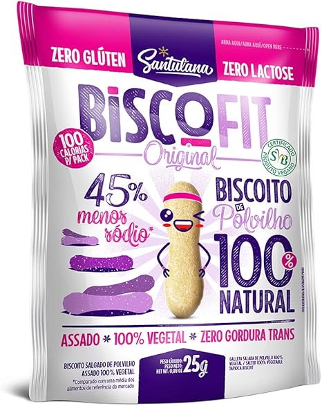 Biscofit, Biscoito de Polvilho Vegano, Original Santulana 25g